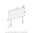 thumbnail image 2 of Furinno Roanne Upholstered Tufted Headboard, Glacier, Twin, 2 of 4