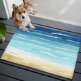 thumbnail image 4 of Summer Coastal Area Rugs 2x3 for Living Room, Turquoise Ombre Beach Ocean Waves Non Slip Washable Rug Runner, Low Pile Indoor Floor Carpet Mat Bathroom Rugs for Bedroom, Kids Room, 4 of 9