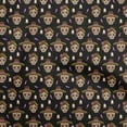 thumbnail image 1 of oneOone Silk Tabby Black Fabric Skull Sewing Material Print Fabric By The Yard 42 Inch Wide-aA, 1 of 5