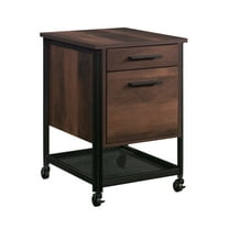 Pedestal File Cabinet, Antique Dark Oak finish