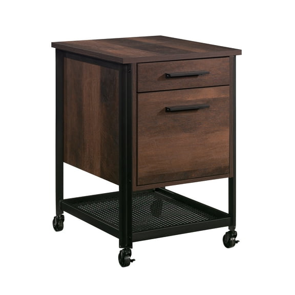 Pedestal File Cabinet, Antique Dark Oak finish