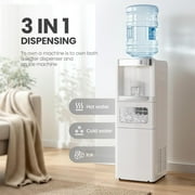 Havato 3 in 1 Water Dispenser with Ice Maker 33lbs 9 ice cubes in 6 minutes Top Loading for 5 Gallon, Child Lock