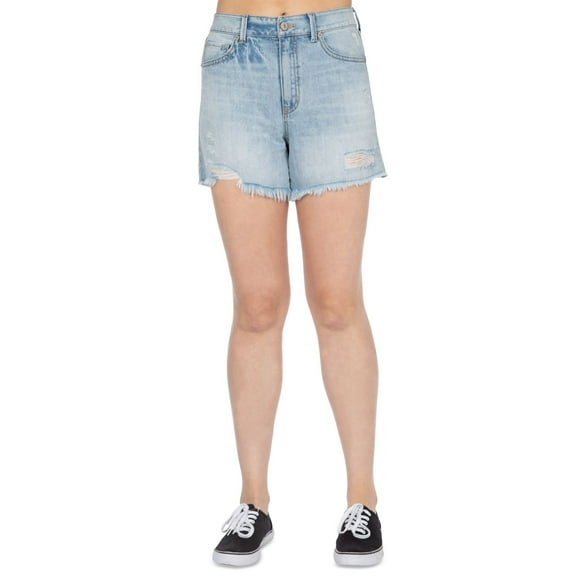 Rewash Super High Rise Midi Wedge Shorts, Blue, 5