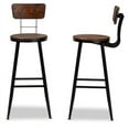 thumbnail image 3 of Set of 2 Baxton Studio 30" Kenna Black Finished Metal Bar Stools, 3 of 7