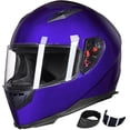 thumbnail image 1 of Casco de moto ILM integral DOT modelo JK313 (M, azul), 1 of 8