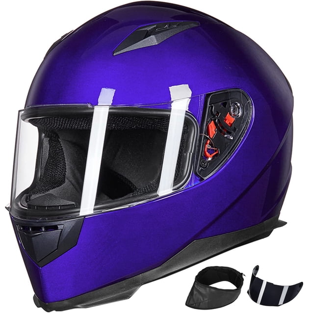 Casco de moto ILM integral DOT modelo JK313 (M, azul)