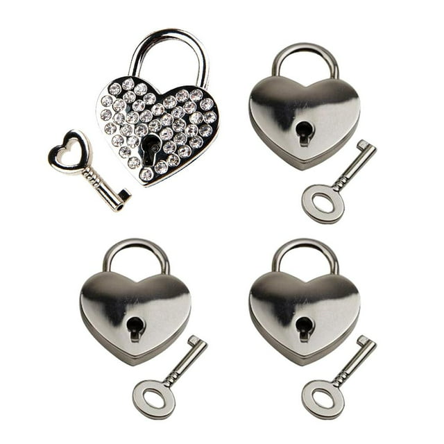 Llave de bloqueo en apariencia de de aleación de zinc antigua 4x para de colección de equipaje