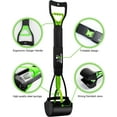 thumbnail image 2 of 28" Pooper Scooper, Foldable Dog Pooper Scooper with Unbreakable Material and Durable Spring for Grass and Gravel, Green, 2 of 7
