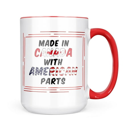 

Neonblond American Parts but Made in Canada Mug gift for Coffee Tea lovers