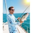 thumbnail image 4 of WELIGU Men's Swim UPF 50+ Sun Protection Shirt Long Sleeve SPF Fishing Outdoor UV Hiking Lightweight Shirts Lanzi-Long-XL, 4 of 6
