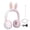 White Pink, variant on M Buder Kids Bluetooth 5.0 Wireless Headphones, Cute Rabbit Ear Folding Over-Ear Headset with LED Lights, Built-in Mic, TF/Aux Support for PC Tablet Online Learning, Pink (8.66 inches / 22 cm)