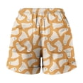 thumbnail image 4 of Bovemsi Running Shorts for Women Palazzo Pants for Women Yellow Halloween Themed Printed Comfort Shorts M, 4 of 4