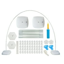 WASHWEPE White Plastic Arch Stand with Base and Pump for Balloon Decorations and Party Scenes 1 Set
