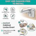 thumbnail image 5 of 10pcs Baby Child Proof Cabinet Locks Safety Easy Install No Drilling Or Keys 10 Pack, 5 of 5