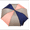 Gray Navy Rose Pink, variant on Totes Recycled Canopy Vented One-Touch Auto Open Golf Rain Umbrella with Sunguard, Black