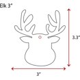 thumbnail image 2 of 25 Units Acrylic Christmas Ornaments Elk 1/8" Thick – Clear or Solid Color – (Size 3") Made in USA, 2 of 5