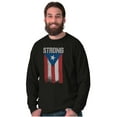thumbnail image 5 of Puerto Rican Pride Frayed PR Flag Long Sleeve TShirt Men Women Brisco Brands S, 5 of 5