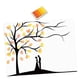 thumbnail image 3 of Lienzo con diseño de árbol de huellas dactilares, libro de visitas para bodas único, regalo considerado, manualidades, fiesta Amarillo, 3 of 9