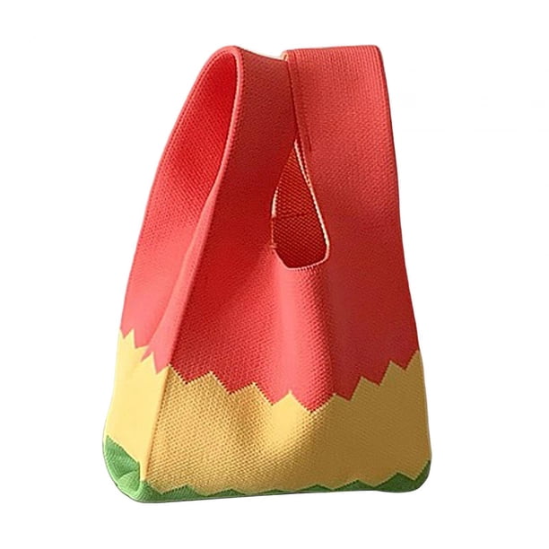 Bolso de mano de punto para mujer, bolso de hombro, elegante, ligero, para el verano verde