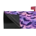 thumbnail image 4 of 25.4x20.78" Magnetic PVC Mailbox Cover Letter Box Cover Mailbox Wraps Post for Holiday Garden Yard Decor Purple Bats Pattern, 4 of 9