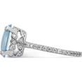 thumbnail image 4 of Sterling Silver Cheryl M Rhodium-Plated Cz And Created Blue Opal Ring (Size 6) Made In China qcm1450-6, 4 of 6