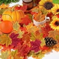 thumbnail image 2 of 200 Pcs Artificial Maple Leaves – Fall Thanksgiving Table Scatter Decorations, Faux Plastic Autumn Leaves for Crafting, Wreaths, Parties & Seasonal Décor, 2 of 5