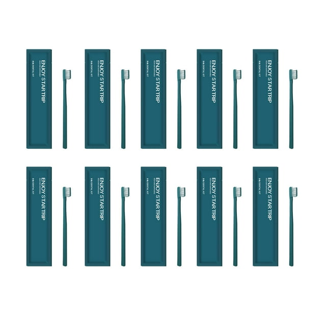 CSChome Travel Toothbrushes 10Pcs Disposable Toothbrushes - Individually Wrapped Soft Bristles for Dental Care, Travel, and Camping