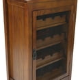 thumbnail image 3 of Wooden Wine Cabinet with 1 Wire Mesh Door and 4 Shelves, Brown - Saltoro Sherpi, 3 of 5