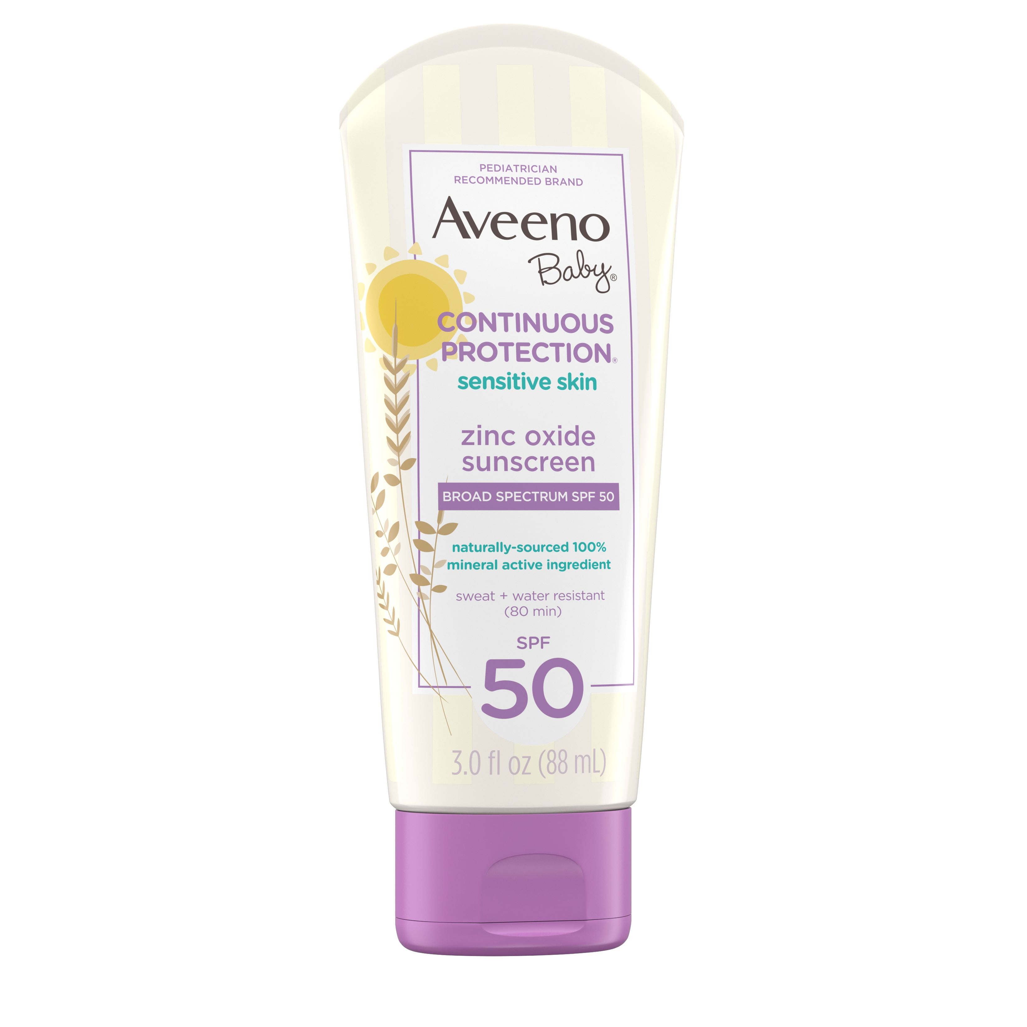 Buy Aveeno Baby Continuous Protection Zinc Oxide Mineral Sunscreen, SPF 50  Online in Malaysia. 136543698