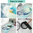 thumbnail image 4 of Mermaid Diatomaceous Earth Bath Mat Rug-Rubber Non Slip Quick Dry Super Absorbent Thin Bathroom Rugs Fit Under Door Shower Rug for in Front of Bathtub,Shower Room,Sink ( 17" L x 27" W Rectangle), 4 of 5