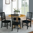 thumbnail image 2 of International Concepts Solid Wood 5-Piece Dining Set with 42 in. Dual Drop Leaf Table and 4 Slat Back Dining Chairs in Oak/Black, 2 of 6