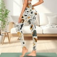 thumbnail image 3 of Renewold Abstract Boho Geometric Art Floral Yoga Pants with Pockets for Women High Waisted Workout Yoga Pants Tummy Control Buttery Soft Compression Pants Sportswear Non See-Through, M, 3 of 8