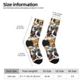 thumbnail image 2 of Honeii Cute Dog Print Adult Socks,Crew Socks,Casual Calf Socks,Daily Wear Socks for Men & Women, Perfect for Sports, Casual and Everyday Use, 2 of 6