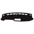 thumbnail image 1 of Cubierta del tablero para Ford Bronco SUV 2021-2025, alfombrilla de cubierta del tablero, consola central, alfombrilla de poliéster negro rojo, 1 pieza, 1 of 7