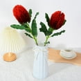 Flower Bouquet, Plastic Realistic Fake Flowers, Red Fake Flowers Bulk
