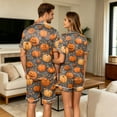 thumbnail image 6 of Mens Casual Couple Loungewear Set Allover Halloween Pattern Short Sleeve Pocket Shirt And Matching Sleep Shorts, 6 of 7