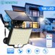 thumbnail image 2 of Solar Flood Lights Outdoor 106/318 LED Solar Motion Lights Remote Solar Security Lights Wall Lights Waterproof 3 Modes Garden, 2 of 2