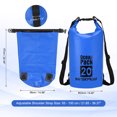 thumbnail image 2 of Uxcell Waterproof Dry Bag, Waterproof Bags with Whistle Blue 20L, 2 of 2