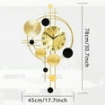 thumbnail image 2 of 45cm/17.7-InchA Large Modern Minimalist Metal And Iron Creative Wall Clock for Dining Rooms And Offices, Serving As Wall Decor, Crafts, Home Decoration, And Suitable for Christmas, Halloween, And New, 2 of 10