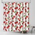 thumbnail image 4 of Fruit Shower Curtain for Bathroom Cute Sweet Cherry Shower Curtain Set with Hooks Home Bathroom Bathtubs Decor Waterproof Durable Fabric 72x72 Inches, 4 of 6