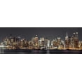 thumbnail image 2 of Frank, Assaf 24x11 White Modern Wood Framed Museum Art Print Titled - Illuminated Manhattan skyline at twilight - New York City, 2 of 4