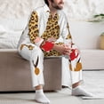 thumbnail image 7 of Naloa Christmas Gnomes In Leopard Men’s Pajamas Set - Long Sleeve Button Down Sleep Shirt and Pajama Bottoms Sleepwear Set-X-Large, 7 of 7