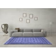 thumbnail image 3 of Ahgly Company Machine Washable Indoor Round Southwestern Blue Country Area Rugs, 7' Round, 3 of 4