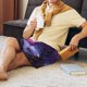 thumbnail image 5 of Balery Purple Moon Tree Night Sky Pantalones cortos de pijama de punto de algodón para hombre con cinturilla y bolsillos-XX-Large, 5 of 6