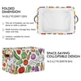 thumbnail image 2 of Yayeee Canvas Storage Basket with Handles for Shelves Fabric Bins Closet Organizer, Vegetables Pattern, 2 of 8