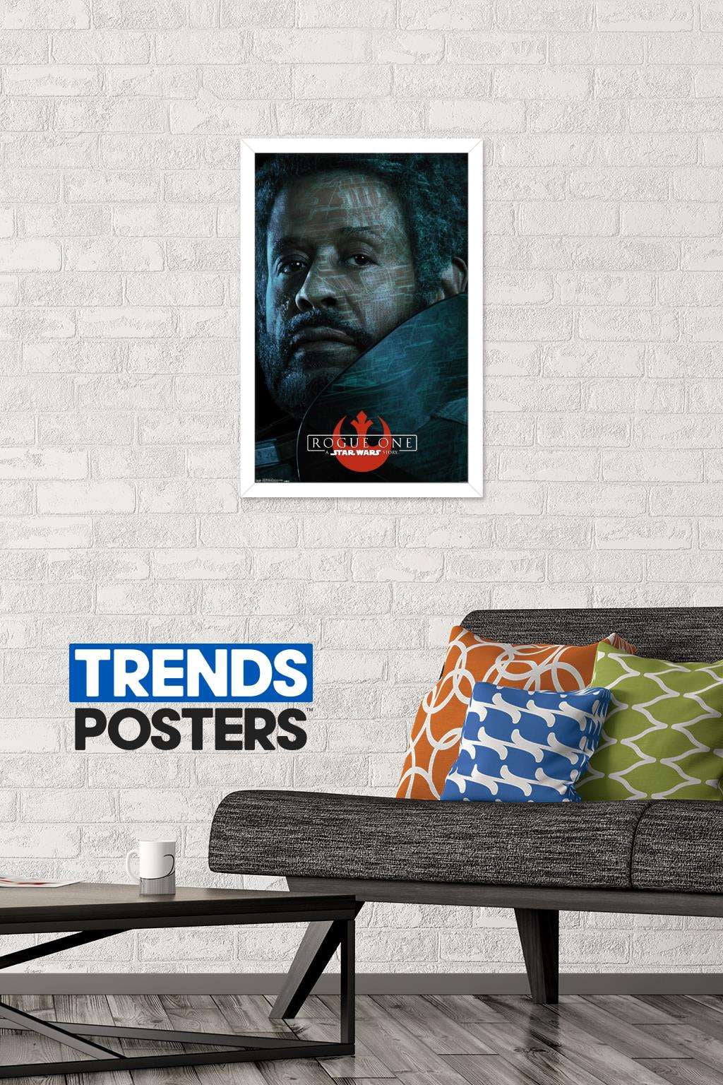 Star Wars: Rogue One - Saw Wall Poster, 14.725" x 22.375", Framed