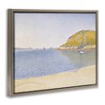 thumbnail image 4 of Stupell Industries Classical Signac Port Painting Landscape & Nature Painting Brown Floater Framed Canvas Art Print Wall Art, 21 x 17, 4 of 10