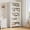White, variant on 71" Farmhouse Bookcase w/Adjustable Shelves & 31.5" Width, 5 Tier Tall Bookshelf with Wooden Legs, Rustic Vintage Book Shelf for Living Room Office Library