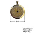 thumbnail image 3 of Collar de salud con energía escalar de ciencia cuántica, colgante redondo de acero inoxidable con piedra de germanio para hombres, mujeres, padres y madres, plata, código de modelo 30420 Plata, 3 of 4