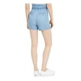 thumbnail image 2 of NUMERO Womens Blue Chambray Pocketed Belted Paperbag-waist Shorts Size: M, 2 of 2